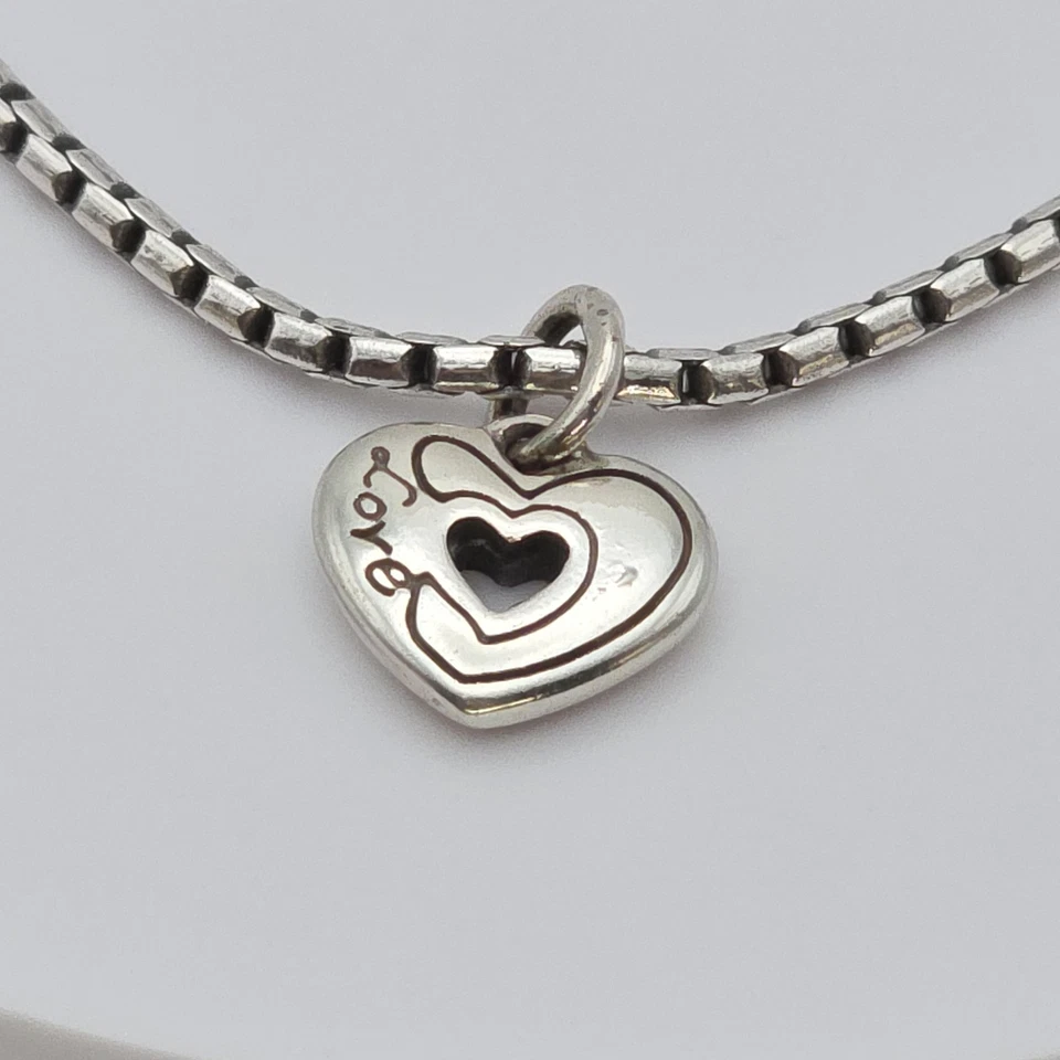 BRIGHTON 脚链心形饰品镀金和镀银圆形盒链 10 英寸免费 $HIP!! — 第 4/4 张图片