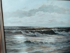 Edgar Freyberg Ölgemälde   am Strand in den Dünen