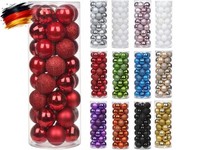 4CM Weihnachtsdeko Weihnachtskugeln, 40 StüCke Bruchsiche Christbaumkugeln
