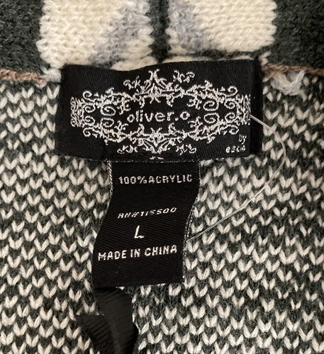 Oliver.O Womens Cardigan Aztec Print Anthropologie Western Southwest Large NWT - Picture 3 of 10
