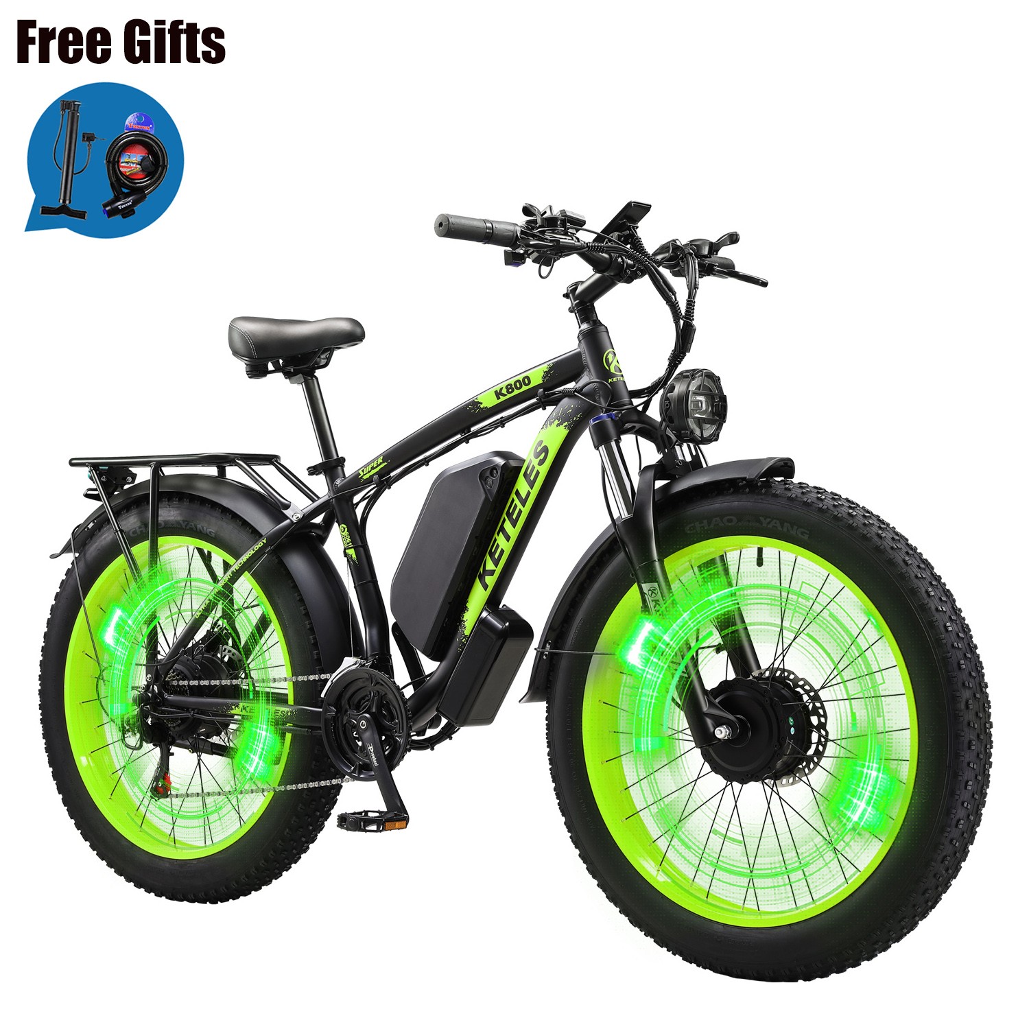 35MPH KETELES K800 2000W Fat Tire E-Bike 26in 48V 23Ah E-Mountain Bike