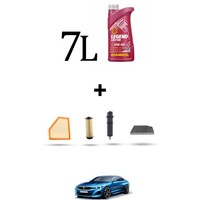 Hoffcar Wartungsset 4 Filter Und 7L ÖL FüR Bmw Serie 3 (G20, G21, G80) 330D 195