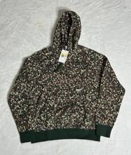 Nike Hoodie Sweatshirt Club Fleece Pullover Floral Green FQ6148-323 Men  s Size S