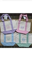 Trader Joe  s Mini Canvas Tote Bags. Set Of 4 New. Pastel Colors