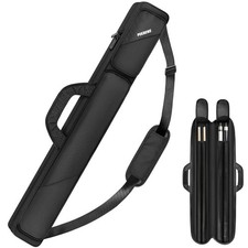 Pool Cue Case - 2x2 Holds 2 Sticks With 2 Accessory Zipper Pockets, Sturdy NEW