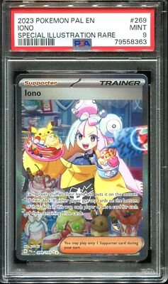 Pokemon Iono Special Illustration Rare PSA Mint 9 Paldea