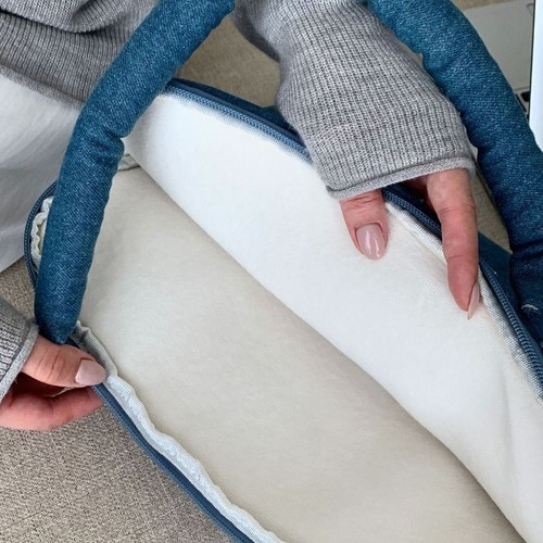 Waterproof Computer Bag Washed Denim Portable PC Bag Fashion Briefcase Cover - Bild 5 von 14