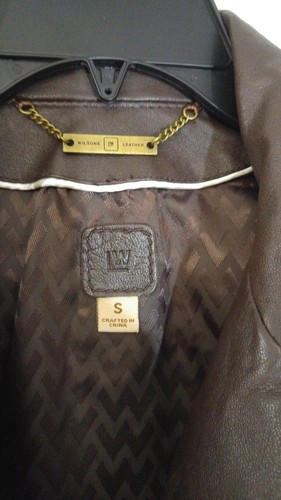 femmes brun New en Wilson 17158900649 Manteau pour S cuir xXYqRWf