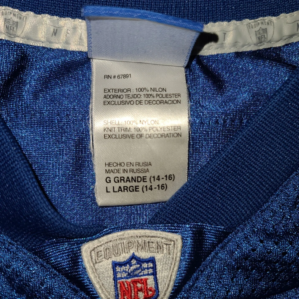 Camiseta Reebok Marvin Harrison #88 Colts Juvenil Grande Azul NFL Equipo Sobre el Campo Foto 4 de 4