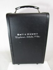 Vintage Bell  Howell Explorer Slide File With 8 Trays  Slide Holders