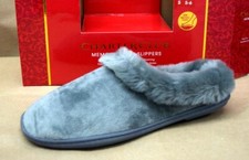 CHARTER CLUB Faux Fur Memory Foam Solid Gray Women's Slippers Small 5-6