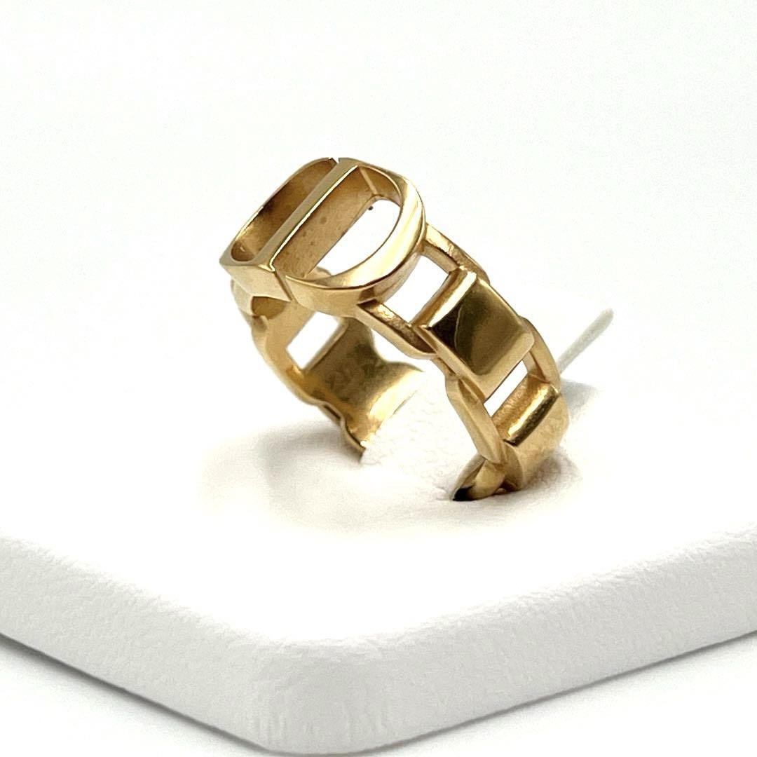 chipokun3様売約済みChristian Dior　希少❗　CD 　指輪 Used Christian Dior Petit CD Ring US 5.25 EU 50 S Size Gold