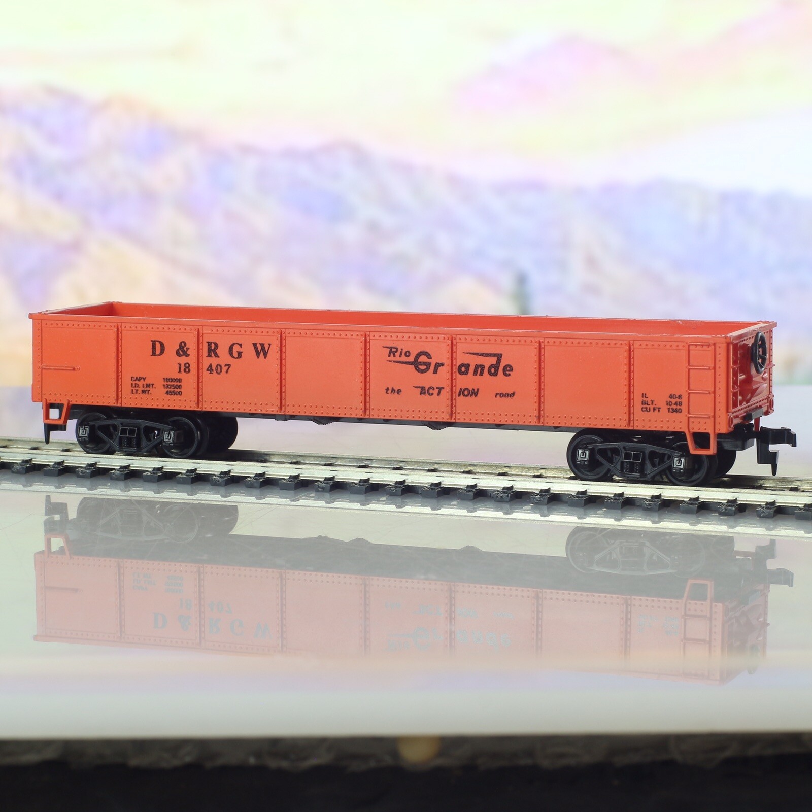 ROCO HO Scale, Rio Grande 40' Gondola, Orange, D&RGW 18407- Preowned | eBay