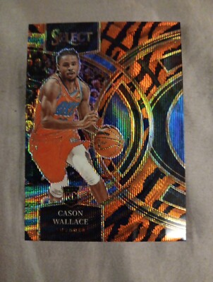 23-24 NBA Select Cason Wallace RC Premier Tiger Stripe Variation SSP