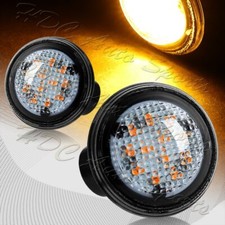 For 03-12 Range Rover L322 Clear Lens Amber Led Turn Signal Side Marker Lights