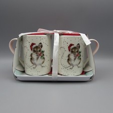 Royal Worcester Wrendale Christmas Mice 3pc M...