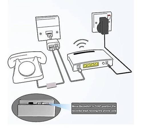 Registratore vocale telefonico Interfaccia RJ11 + scheda sd 16 Gb - 第 3/9 張圖片
