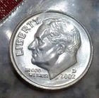 2002 D  10C Roosevelt Dime BU M/S CLAD Uncirculated In Cellophan FREE SHIPPING