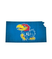 Kansas Jayhawks Wood Sign Logo State Design NEW NCAA Cave Wall Fan
