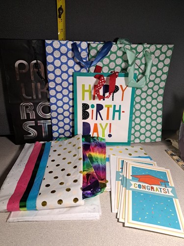 Gift Bags, Tissue Paper & Cards Lot #2501L105