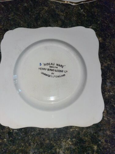 SET (4) RIDEAU WARE BY GRIMWADES FOR HENRY BIRKS & SONS SQUARE DESSERT PLATE 6" - Picture 3 of 12