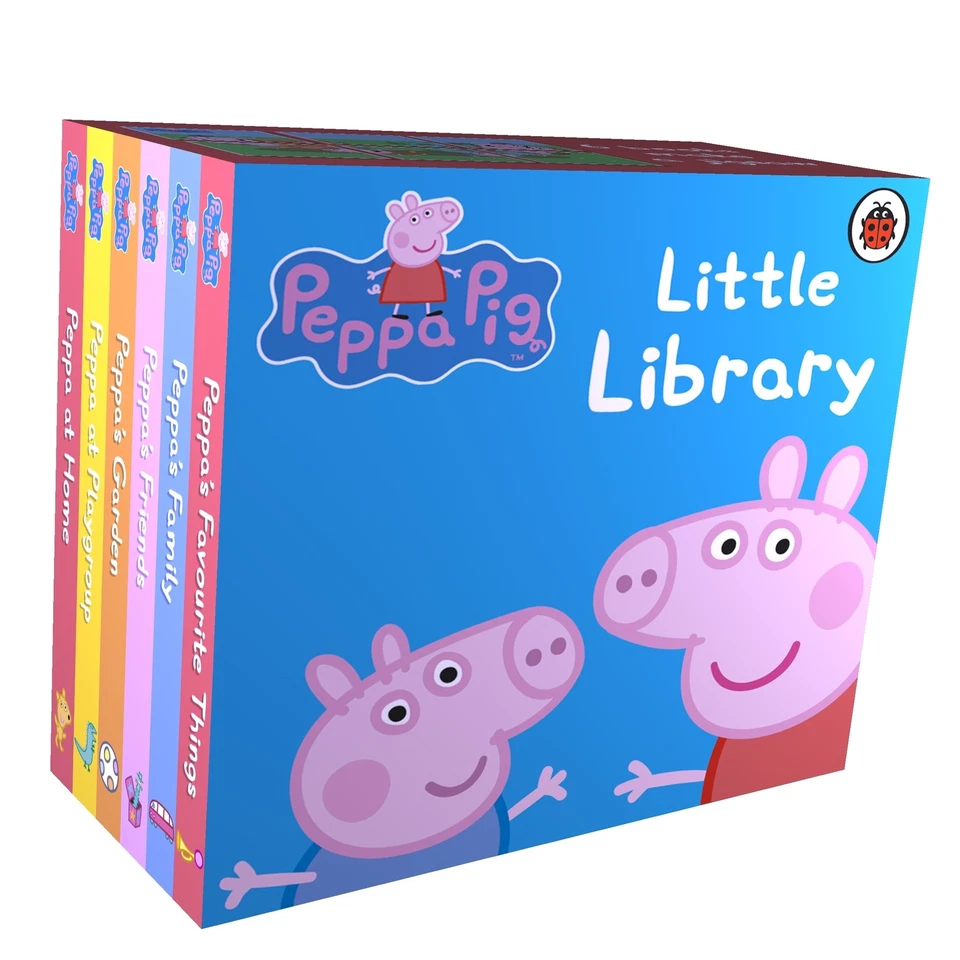 Peppa Pig Little Library Book TV Box Set Bundle Baby Kids Board Pocket Story