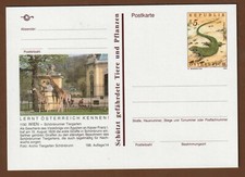 Bildpostkarte 5,00 Schilling Eidechse 198 / 14 Wien Schönbrunner Tiergarten