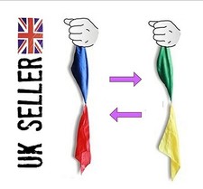 Colour changing silk hanky. magic trick- easy to do- close up kids