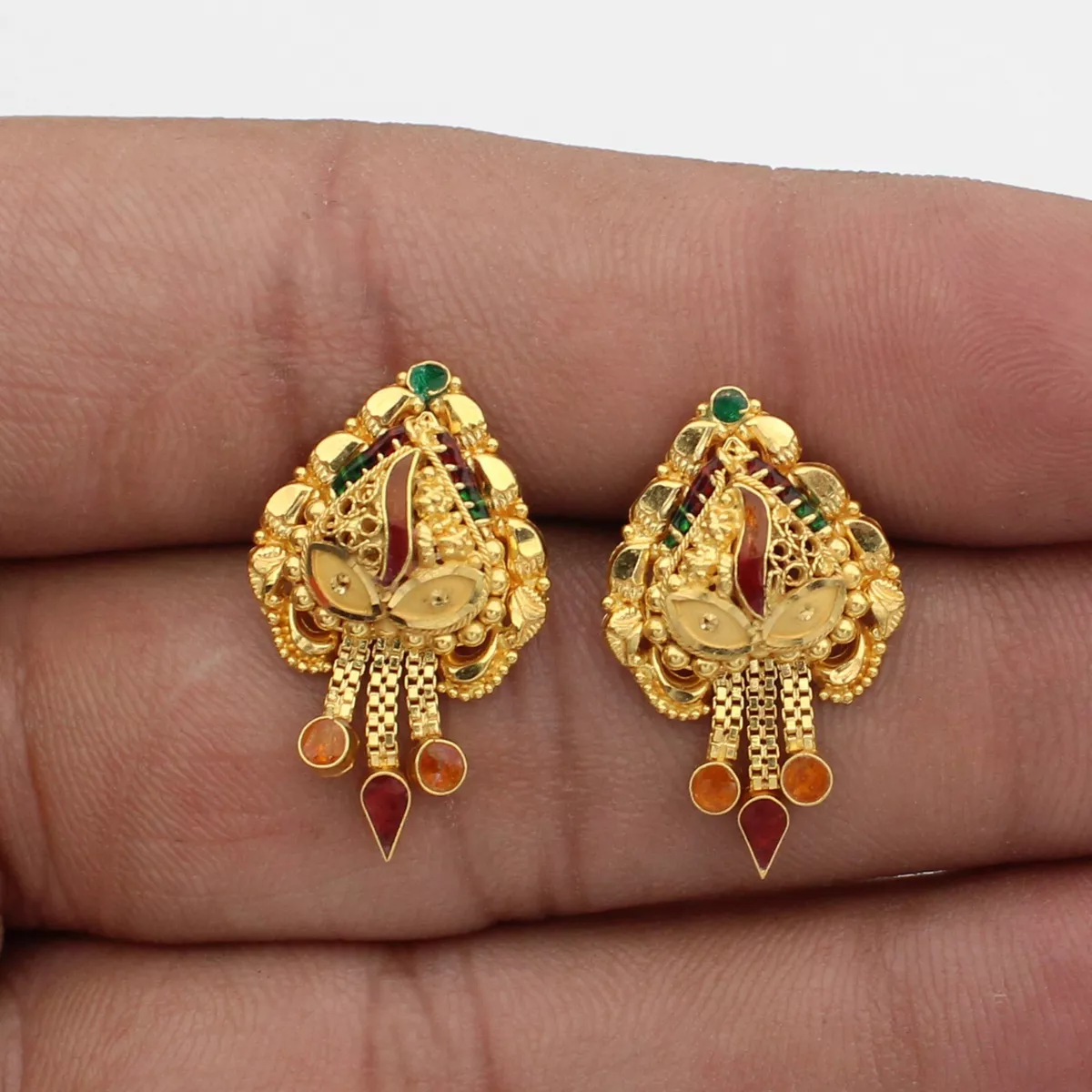 Gold earrings