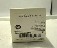 NEW ALLEN-BRADLEY 800T-16JX91KB7AX SER U 3 POSITION SELECTOR SWITCH W/ OUT KNOB