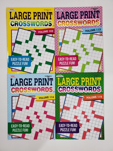 Large Print Crosswords Puzzle Books Kappa Games,Search,Hunt~ Pick up to 20 Vols - Imagen 11 de 123