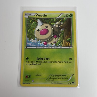 2013 Weedle 1/12 Pokemon Holo Foil Refractor Pokémon Card PC716 | eBay