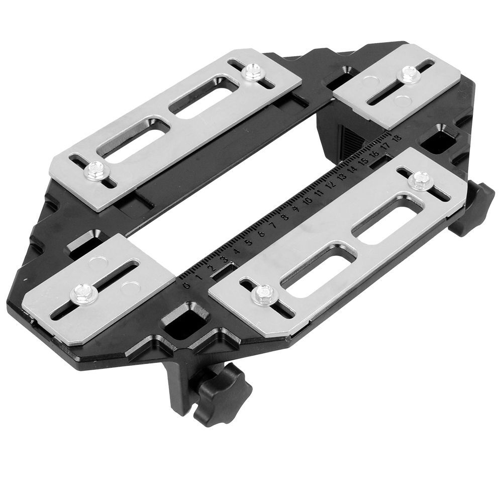 Wood Door Hinge Jig Lock Guide Plate Router Bit Woodworking Slotting