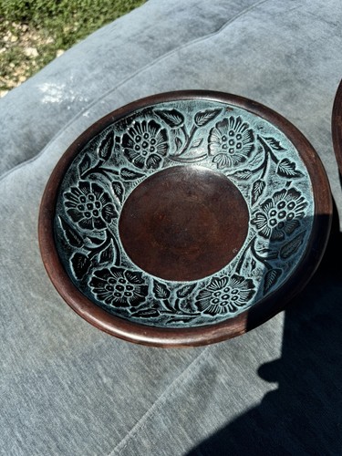 Messing Tablett Made In India 2er Set groß und klein - Bild 4 von 8