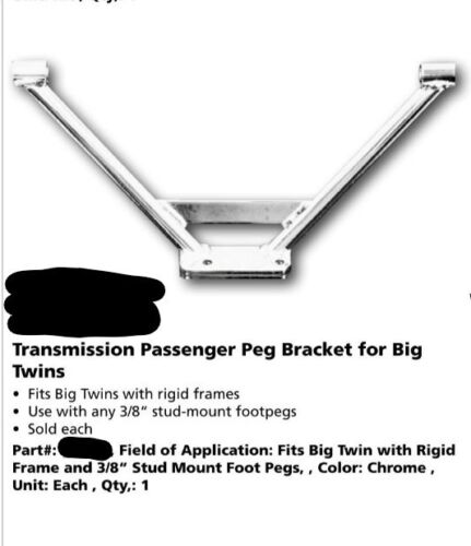 HARLEY DAVIDSON Big Twin Rigid Framed 4 velocità Staffa di montaggio passeggero cromata - Foto 2 di 2