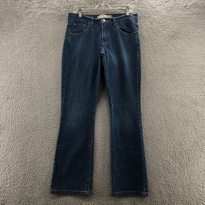 Nouveau 515 Bootcut Jeans Womens 10M (actual 34x32) Blue Denim Cotton Blend Zip