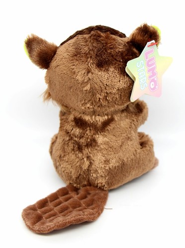 Lumo Stars Soft Stuffed Animal Classic 6" Porri Brown Beaver Stocking Stuffer - Picture 3 of 4