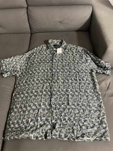 NWT J FerrarMen's Short Sleeve Button DownShirt Multicolour Prints Size XL#26 - Picture 4 of 15