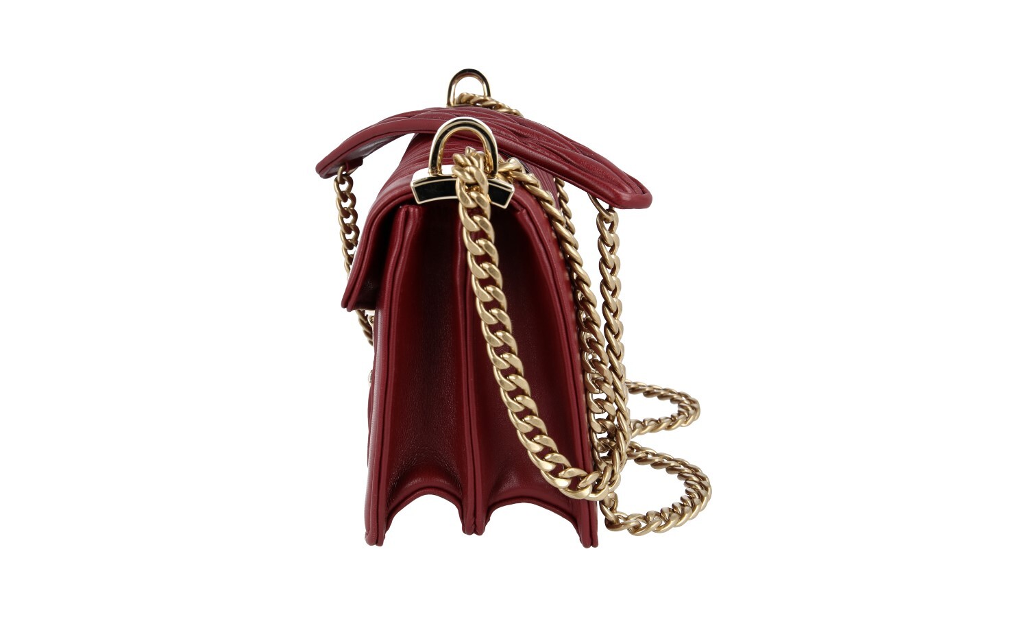 Authentic MIU MIU Burgundy Calfskin Shoulder Bag Handbag by PRADA image 4