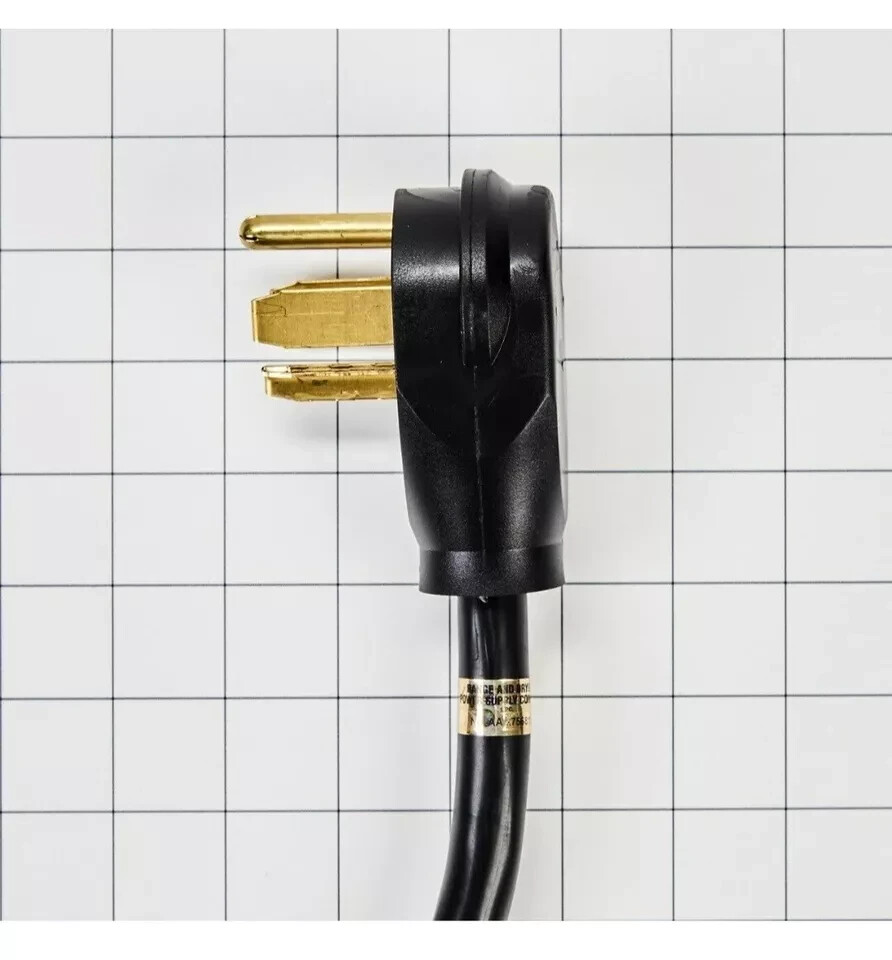 Whirlpool Electric Dryer 4Prong 30Amp Power Cord Black 6Ft PT600L