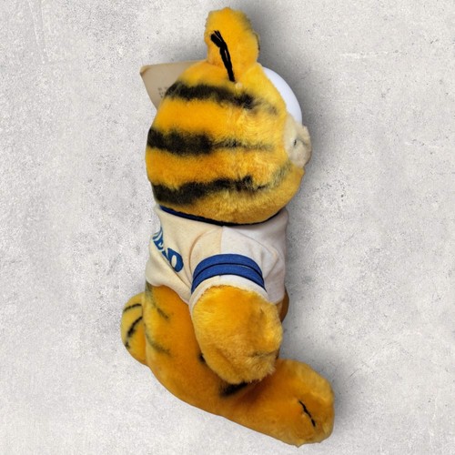 Vintage Garfield #1 Peluche giocatore di calcio 10° anniversario gatto imbottito Dakin 1981 - Foto 11 di 17
