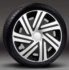 Wheel trims 15 inch Hub Caps, Covers to fit Fiat Punto,Stilo,Doblo,+ emblems 15"