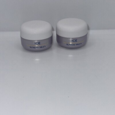 2-Sunday Riley Ice Creme Hydratante Aux Ceramides Moisturizer Travel Size 0.3 oz