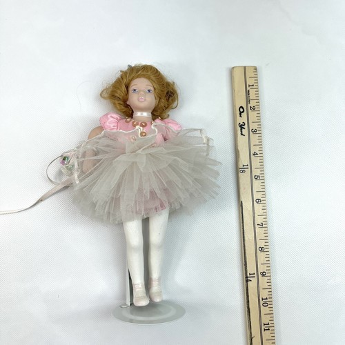 Cute Ballerina Ready To Performance Ceramic Figurine Doll Collectible 10" - Picture 14 of 15