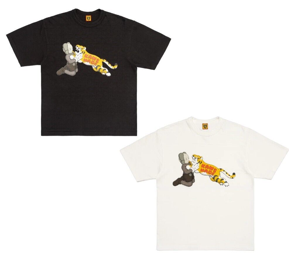 HUMAN MADE KAWS MADE GRAPHIC T-SHIRT #2 White Black HUMAN MADE KAWS MADE GRAPHIC T-SHIRT #2 White Black
