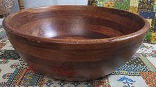Handmade Very Large Wooden Bowl 14 5 Great Condition Primitive Rustic Farmhouse