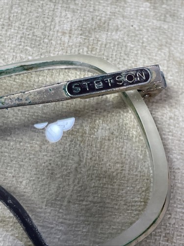 Vintage Stetson Aviator Eyeglasses Frames with Case For Repair Or Parts - Picture 10 of 15