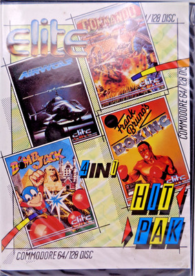 COMMODORE 64/128 -- 4 IN 1 HIT PAK (ELITE - DISK)