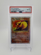 NEW CERT! PSA 8 FLAREON Legendary collection #10 REVERSE Holo 2002 Pokemon