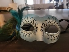 Venetian Masquerade Costume Mardi Gras Ball Prom Party Wedding Blue